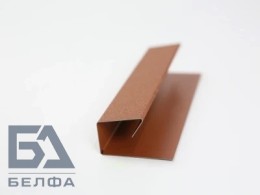 J-профиль 0.45x3000 мм металлический RAL 9003