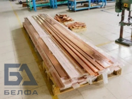 Медная шина в ПВХ изоляции 100x1 мм